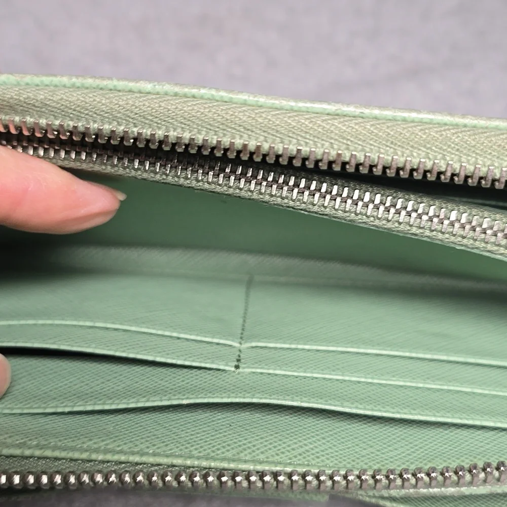 Prada Saffiano Fiocco Acqaumarine Long Wallet - Picture 11 of 16